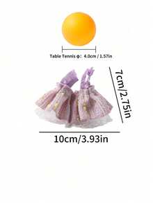 1件可爱小宠物连衣裙 迷你针织雪貂衣服 手工仓鼠公主裙 透气宠物服装 - 彩色 - 查看 11