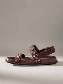 Solecia Ladies Commuter Fashion Versatile Daily Travel Casual Sandals - Coffee Brown - View 4