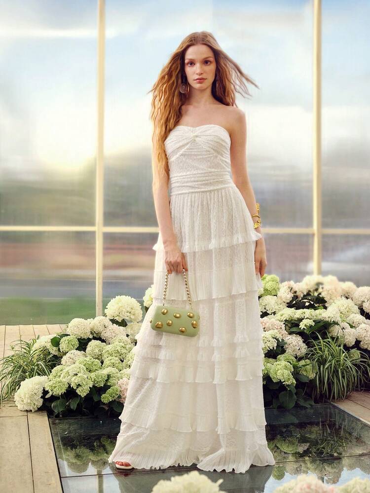 TWIST TIERED LAYER ROMANTIC DRESS