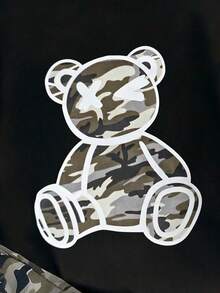 2pcs Teenage Boys' Casual Camouflage Print Round Neck Pocket Fashion Commuter Outfit, Summer - Green - View 6