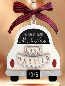Regalos de boda - Regalos para Sr. y Sra. - Regalos de boda para parejas, novias, futuros Sr. y Sra. 2025 - Ideas de regalos para la ducha nupcial de la novia, pareja casada, recién casados - Adornos colgantes de madera 2025 - Multicolor - Ver 7