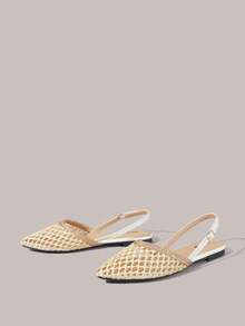 Styleloop 女士平底凉鞋，套脚后跟，波西米亚风，复古美式，西部风，音乐节，派对装扮，圣诞节假日旅行必备波西米亚风 - 白色 - 查看 2