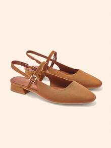 CUCCOO BASICS Women's Mary Jane Flat Shoes With Ribbon Strap, Comfortable Square Toe - Mustard Yellow - View 4