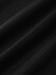 GlowEve CURVE Pantalon asymétrique taille haute pour femmes grandes tailles, avec bouton en résine, taille élastique, poches latérales, jambe large - Noir - Voir 4