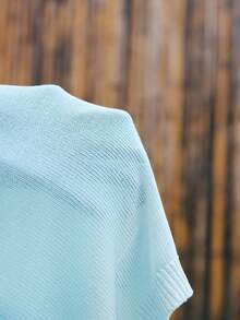 zorvine 女士性感深V金属海星吊带露背紧身毛衣连衣裙 - 薄荷綠 - 查看 8