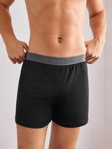 EasyFave Celana Harem Longgar Kasual Warna Kontras untuk Pria, Cocok untuk Musim Panas - Hitam dan Putih - View 4