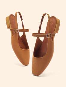 CUCCOO BASICS Women's Mary Jane Flat Shoes With Ribbon Strap, Comfortable Square Toe - Mustard Yellow - View 3