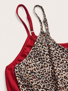 SHEIN EZwear 大码女式褶皱休闲百搭日常吊带背心 - 彩色 - 查看 7