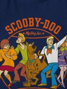 SCOOBY-DOO X SHEIN 男童圆领短袖休闲T恤 - 白色 - 查看 4