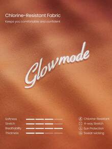GLOWMODE Chlorine-Resistant Beach To Boardwalk Sun-Protective One-Shoulder Strap Side Cutout High Cut One Piece Swimsuit Swimming Pool Red Orange Sexy - Multicolor - View 7