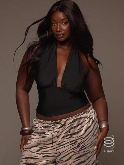 MUSERA Áo dáng dài không tay ôm sát, cổ chữ V khoét sâu, cỡ lớn, dành cho mùa xuân hè, kỳ nghỉ, phong cách Ibiza, gợi cảm, thanh lịch, quyến rũ nhiệt đới.