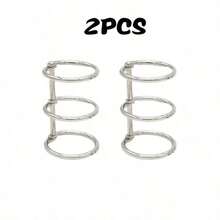 2 piezas de anillos sueltos de metal para encuadernación de hojas sueltas, círculos de calendario para clips de cuaderno, álbum, scrapbook, accesorios lindos - Multicolor - Ver 9