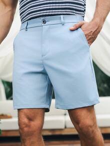VENTUSAIL 男士浅蓝色休闲短裤 - 淺藍色 - 查看 1