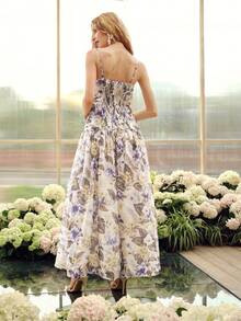 MOTF PREMIUM VESTIDO CAMISERO RECOGIDO CON ESTAMPADO FLORAL - Multicolor - Ver 3