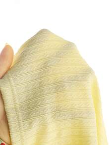 SHEIN Elladie kids 2件套女童条纹提花针织宽松背心短裤套装，适合休闲、度假、运动、夏季穿着 - 黃色 - 查看 7