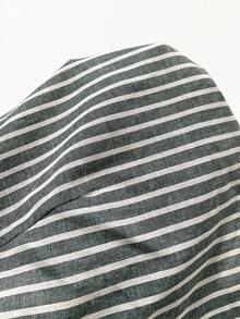 SHEIN Lavishia 女士时尚条纹印花吊带背心和短裤两件套 - 薄荷綠 - 查看 6