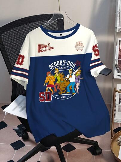 SCOOBY-DOO X SHEIN 大码女式卡通印花T恤