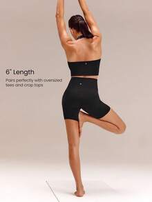 GLOWMODE 6" FeatherFit™ Quốc gia Crossover Chống Quần đùi chạy bộ Thoáng khí Đạp xe Phòng thể dục Tập thể dục - màu đen - Xem 2