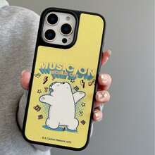 We Bare Bears X SHEIN 这款咱们裸熊卡通图案二合一手机壳采用TPU+PC材质，兼具防震磨砂质感和皮革纹理，有效防止手汗。精致的心形图案可有效保护您的苹果14/15和16/17 Pro Max手机。 - 彩色 - 查看 6