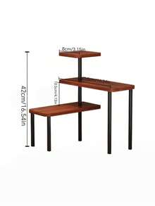 3-Layer Wooden Corner Storage Rack-Space-Saving, Rotatable Kitchen Countertop Organizer | Very Suitable And Kitchen Countertop Organizer, Suitable For Holidays And Gifts, Easy To Assemble, Durable Structure, Simple Style Design, Kitchen Organizer And Storage Rack Ornaments, Seasoning Bottles, Etc., Multifunctional Design, Ample Storage Space, Storage And Storage - Multicolor - View 9
