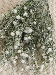 1 bông hoa baby's breath giả bằng nhựa, dài 14,57 inch, màu trắng, có 5 nhánh, thích hợp cho đám cưới, trang trí ngày lễ, cắm hoa, trang trí nhà cửa trong nhà, mọi mùa. - trắng - Xem 4
