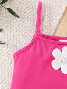 Emery Rose Kids Emery Rose Kids 年轻女孩/年轻女孩优雅印花露背修身度假连衣裙，吊带蝴蝶结喇叭裙摆设计，休闲日常街头服饰 - 玫紅色 - 查看 7
