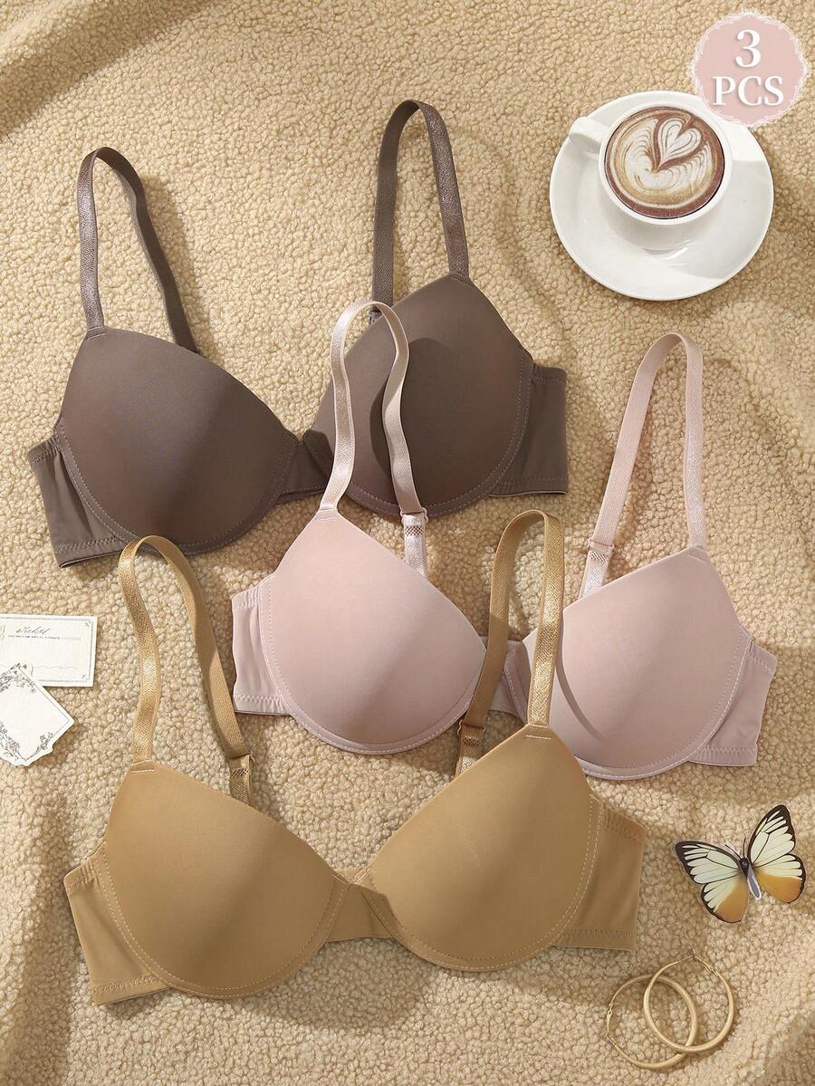 DesireSculpt Bộ 3 áo ngực có gọng dành cho nữ - Nhiều màu - Xem 1