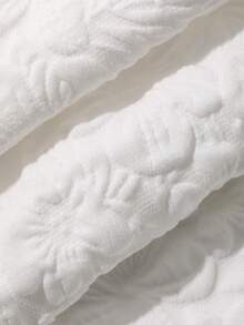 Livesso 女士休闲度假提花抹胸上衣和多功能拉链口袋长裤两件套 - 白色 - 查看 7