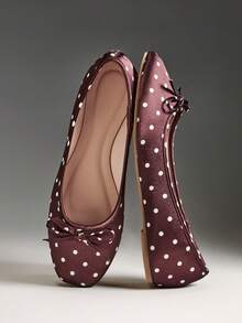 Solezae Women's Wide-Fit Slip-On Satin Ballet Flats – Comfortable, Versatile & Classic Essential - Coffee Brown - View 7