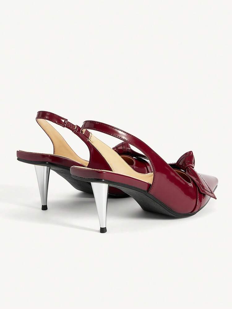 CUCCOO CHICEST Ladies Elegant Casual Party Wedding Bow Solid Color High Heels