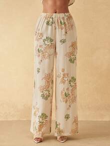 Silquee 女士新款提花梭织宽松裤装及罩衫套装，春夏款 - 彩色 - 查看 3