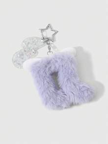 ROMWE Kawaii Bộ 2 móc khóa hình hoạt hình dễ thương, tinh tế, mềm mại, đáng yêu, cao cấp, thuộc series lễ hội âm nhạc, màu tím + hồng, in hình ngôi sao hai mặt, nơ vải, cánh thiên thần bông xốp, biểu tượng âm thanh, acrylic hai màu kẻ caro, kim tuyến lấp lánh, thích hợp làm móc khóa túi xách, bộ kết hợp, phù hợp cho phụ nữ, bé gái, chị em gái, bạn gái, dùng hàng ngày, quà tặng ngày lễ. - Nhiều màu - 7 - Xem 7