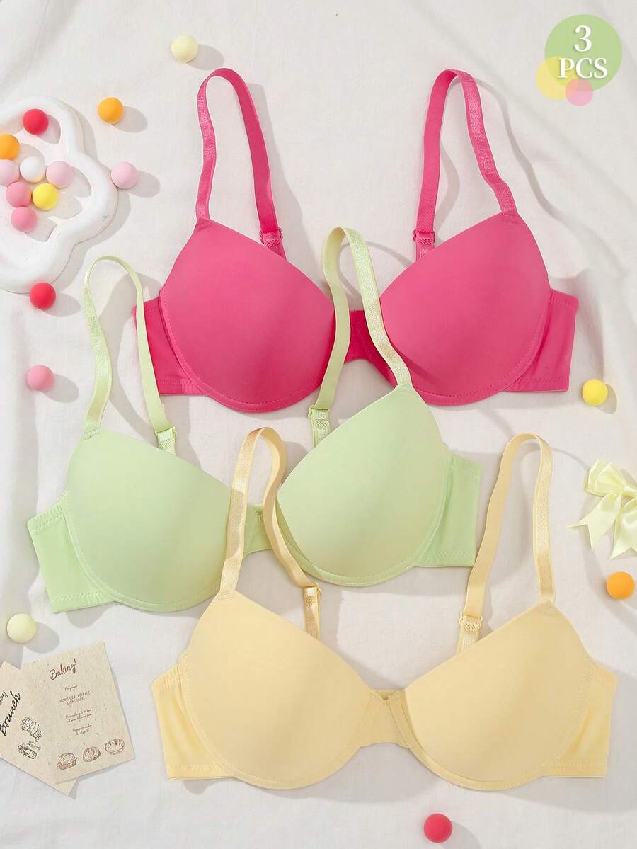 DesireSculpt Set de 3 sujetadores con aros para mujer - Multicolor - Ver 1