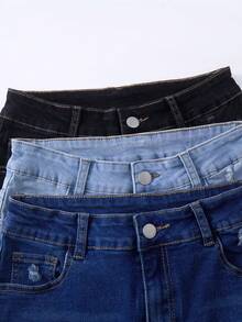 SHEIN Girlism Bộ đồ nữ tuổi teen mùa hè phong cách Y2K 3 mảnh gồm quần short denim cạp thấp màu đen, xanh nhạt, có túi xéo, quần short Bermuda mùa hè, thích hợp cho kỳ nghỉ hè, đi xem hòa nhạc, lễ hội âm nhạc, phù hợp cho những buổi tối thư giãn, đi học, đại học, trang phục mùa hè, thích hợp cho phong cách Boho mùa xuân và hè, phong cách cổ điển/bãi biển/biển/lễ tốt nghiệp thanh lịch, bộ đồ liền thân thường ngày, kỳ nghỉ hè, trang phục mùa xuân, bãi biển, kỳ nghỉ, ngày lễ tình nhân, kỳ nghỉ hè, kỳ nghỉ biển, lễ tốt nghiệp, trở lại trường học. - Nhiều màu - Xem 5