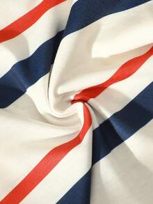 Bộ quần áo mùa hè 2 món cho bé trai sơ sinh và trẻ nhỏ, họa tiết gấu sọc, tay ngắn và quần short, rộng rãi và thoải mái, phù hợp cho các hoạt động hàng ngày, trường học, họp mặt gia đình và vui chơi ngoài trời. (Từ khóa: Bộ quần áo bé trai, Bộ đồ mùa hè cho bé trai, Bộ đồ bé trai, Bộ quần áo thường ngày cho bé, Bộ đồ mùa hè cho bé trai, Quần áo bé trai, Bộ đồ cho bé trai tập đi) - Nhiều màu - Xem 5