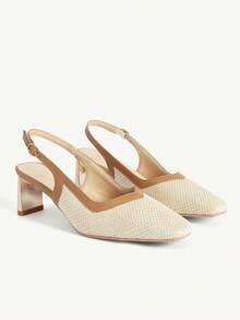 CUCCOO CHICEST Women's Buckle Design Fashion Daily Wear High Heel Sandals - Apricot - View 1