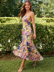 KARISMINA Abito floreale da donna, di moda per l'estate - Multicolore - Visualizzare 6