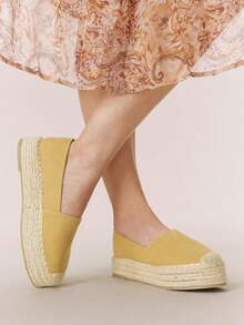 Styleloop Bohemian American Western Vintage Slouchy Flats, Music Festival Christmas Party Versatile Shoes - Canvas shallow camel - View 2