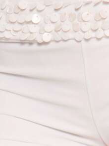 Musera Resort 腰部饰边修身超短裤套装（仅下装）沙滩泳装性感可爱外出度假夏季深蓝色 - 白色 - 查看 6