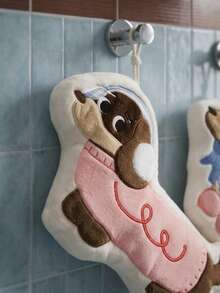 Joivida Dachshund Shaped Hanging Hand Towel - Absorbent Cartoon Dog Kitchen Towel With Hanging Loop, 3 Adorable Designs (Pink Sweater/Heart Bandana/Blue Coat), Quick-Dry Microfiber Towel For Bathroom & Kitchen, Decorative Pet-Themed Hand Towel, Thoughtful Gift For Friends & Family, Ideal For Dog Lovers & Home Decor Enthusiasts,Spring To Summer - hand towel - View 6