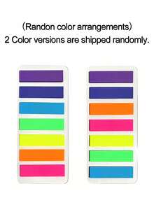1pc 200 Sheets Gradual Color Arrow Index Tabs For Students' Note Taking, Highlighting & Sticky Notes - Multicolor - View 2
