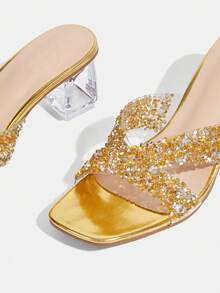 CUCCOO TILAWA Sandalias con tacón para mujer - Dorado - Ver 6