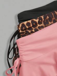 SHEIN EZwear 3件組女款休閒極簡風抓褶腰A字裙，適合演唱會、郵輪旅行、夜店性感穿搭 - 彩色 - 查看 10