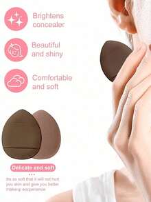 33 pezzi Set di pennelli per il trucco, kit completo di strumenti cosmetici con pennelli e accessori, confezione regalo di bellezza completa per le donne - Castano - Visualizzare 6