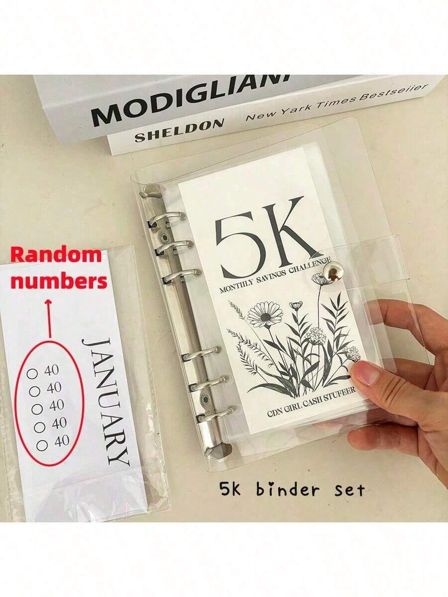 Sổ tiết kiệm phong bì 12 tháng 2.5K/5K/10K, Sổ tiết kiệm rời, Sổ bìa cứng, Sổ ghi chép tiết kiệm, Phong bì tiền mặt, Sổ tiết kiệm tiền, Sổ lập kế hoạch thử thách, Album ảnh dung lượng lớn, Sổ lập kế hoạch quản lý tài chính - Trong sáng - Xem 1