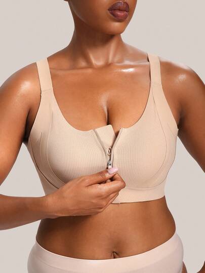 Barelissa 1 pieza Sujetador con cierre frontal sin aros de apoyo suave de gelatina con efecto push-up para mujer de talla grande