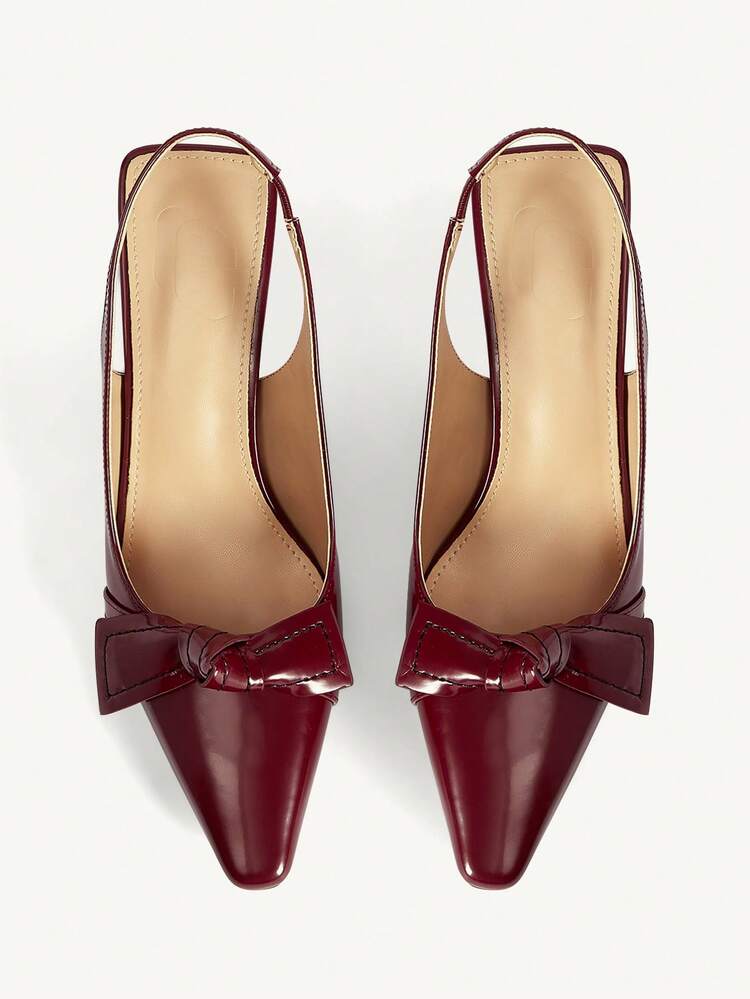 CUCCOO CHICEST Ladies Elegant Casual Party Wedding Bow Solid Color High Heels