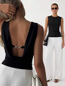 SHEIN SXY Women Tank Tops & Camis - Black - View 3