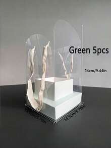 1 3 5 Pieces Clear Transparent Flower Carrier Box Bouquet Packaging Box DIY Floral Arranging Gift Box Desktop Home Decor For Birthday Wedding Valentine Mother Day Gift - Multicolor - View 15