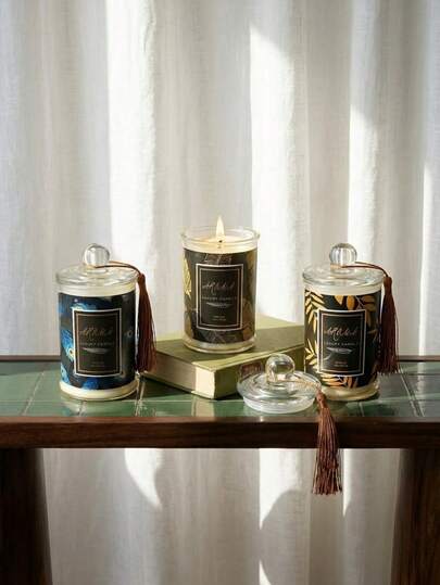 Cirelle 1支装奢华香薰蜡烛礼品，玫瑰白茶香型，玫瑰檀香青柠柑橘香调，生日、婚礼等场合的完美之选，也是家居装饰营造温馨氛围的理想之选，散发淡淡玫瑰香气。